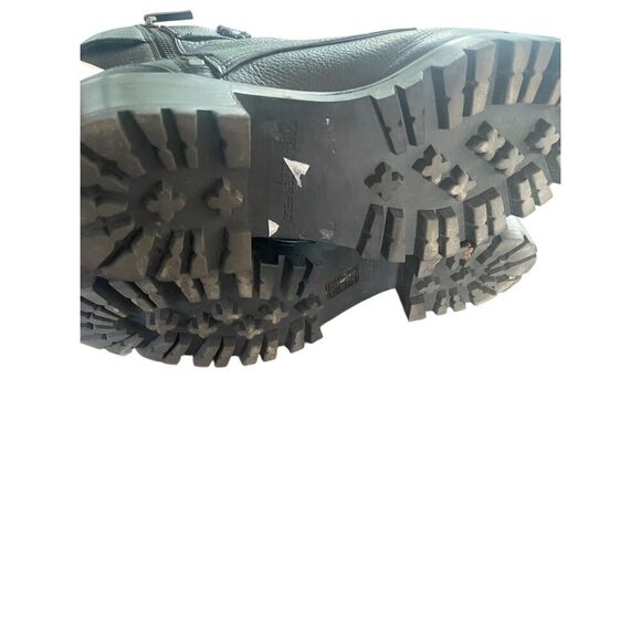 Karl Lagerfeld Pipa Crystal Embellished Platform Ankle Boots Black 9.5 Moto - Picture 7 of 10